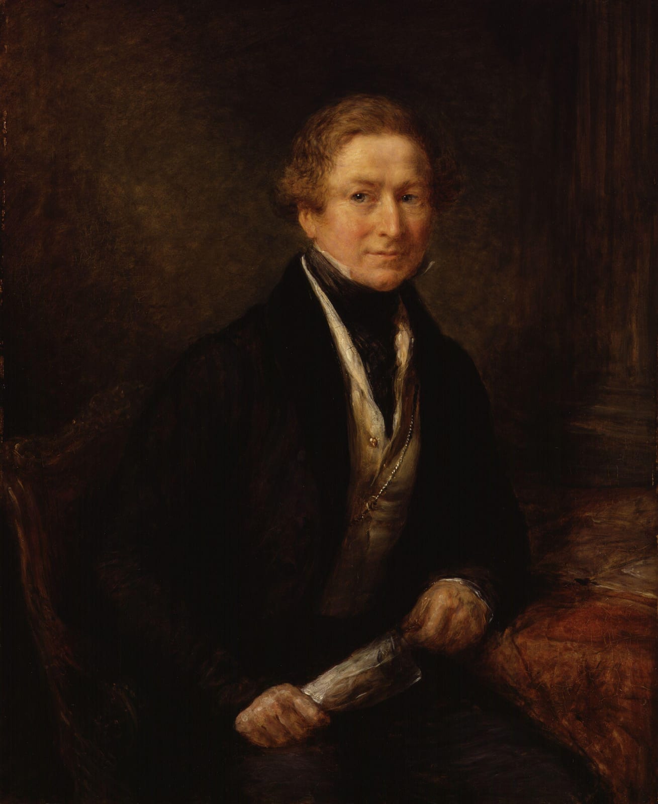 Portrait or photograph of Robert Peel: Sir Robert Peel, 2nd Bt , by John Linnell (died 1882). See source website for additional information. This set of images
