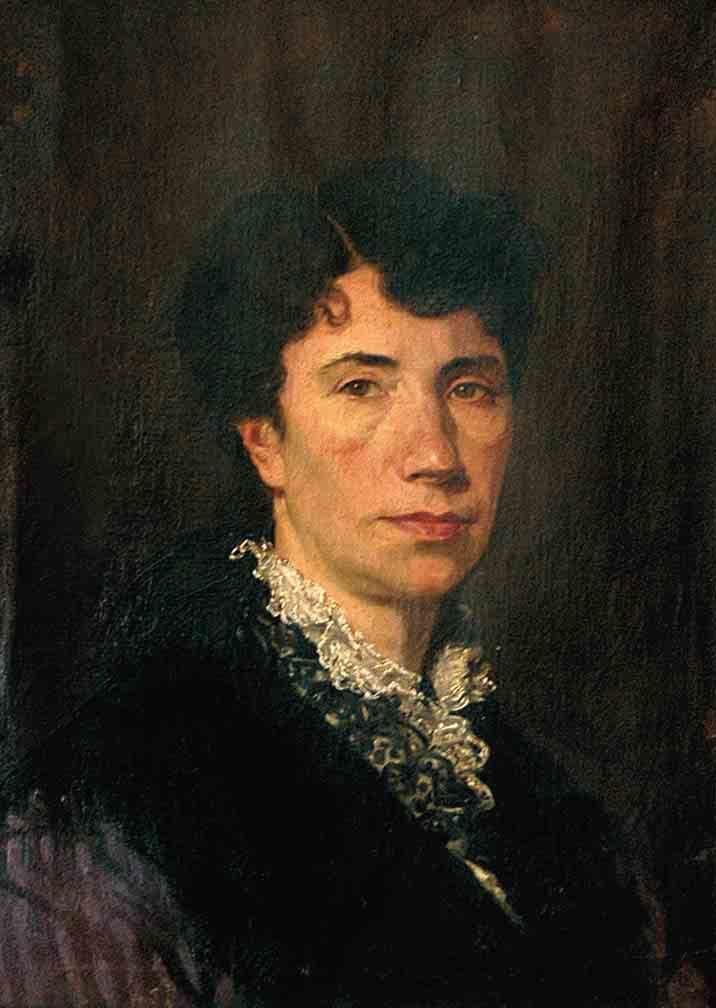 Portrait or photograph of Rosalia de Castro: Retrato de la poetisa gallega Rosalia de Castro.