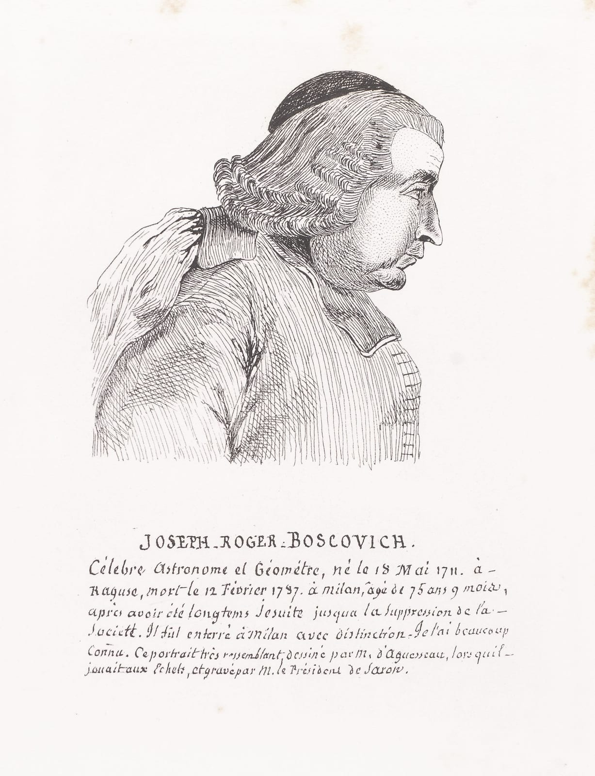 Image connected to Ruđer Bošković: Title Joseph Roger Boscovich Contributor Boškovićh, Rudjer Josip, S.J. (1711-1787) (depicted) Date s.d Publisher (1800-1900)