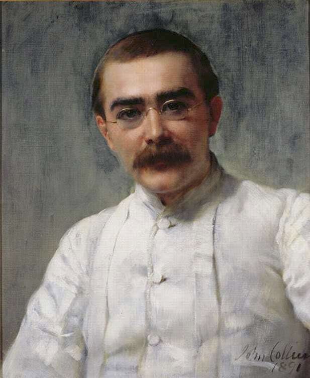 Portrait or photograph of Rudyard Kipling: Collier 1891 rudyard-kipling