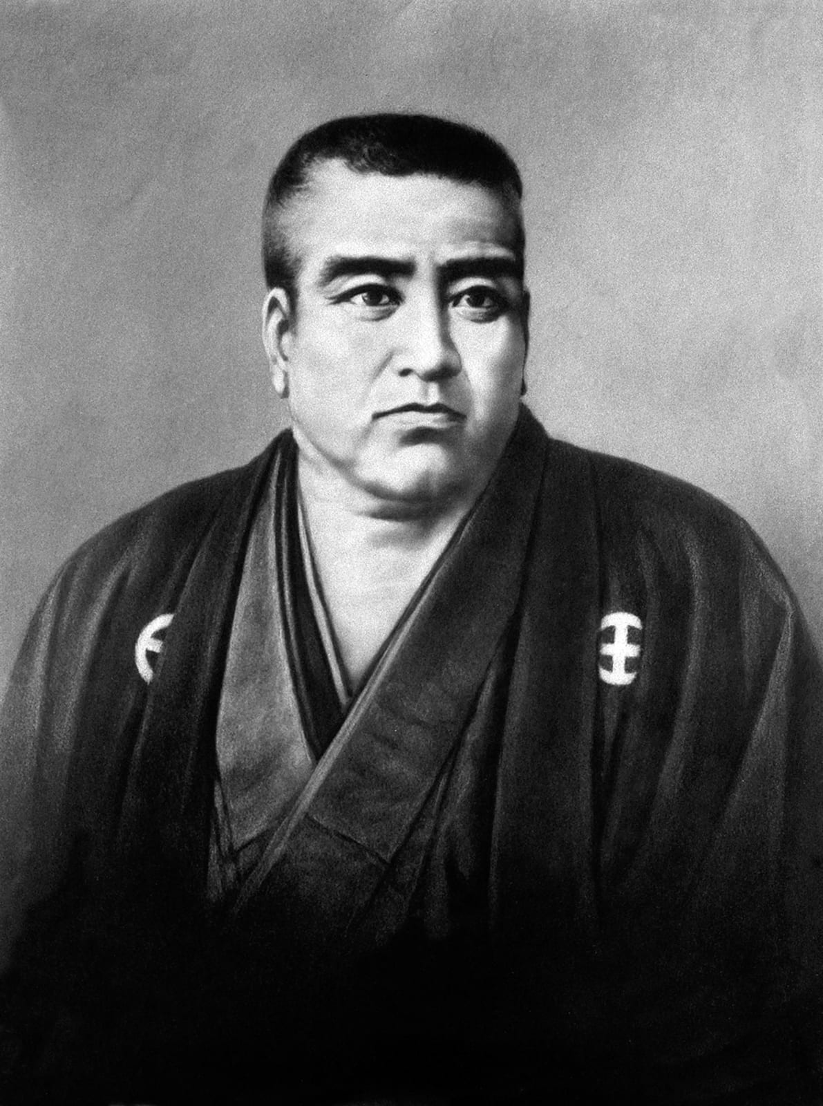 Portrait or photograph of Saigo Takamori: Portrait of Saigo Takamori by C. Nakagawa (西郷隆盛, 1828 – 1877)