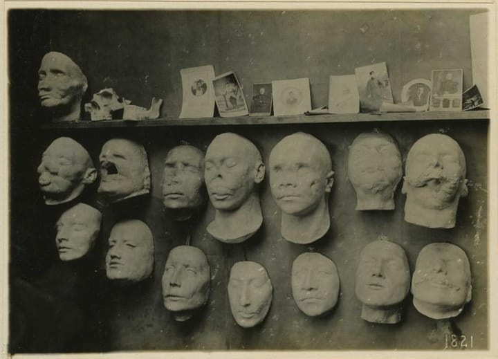 Portrait or photograph of Saint Sava: Anna Coleman Ladd plaster face casts (Reeve 012596), National Museum of Health and Medicine Description: Photograph of Ann