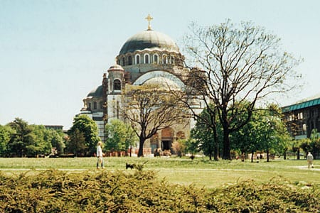 Portrait or photograph of Saint Sava: en:Temple of Saint Sava . Photograph by messieur en:Bernard Cloutier , used with permission (from http://berclo.net/page03