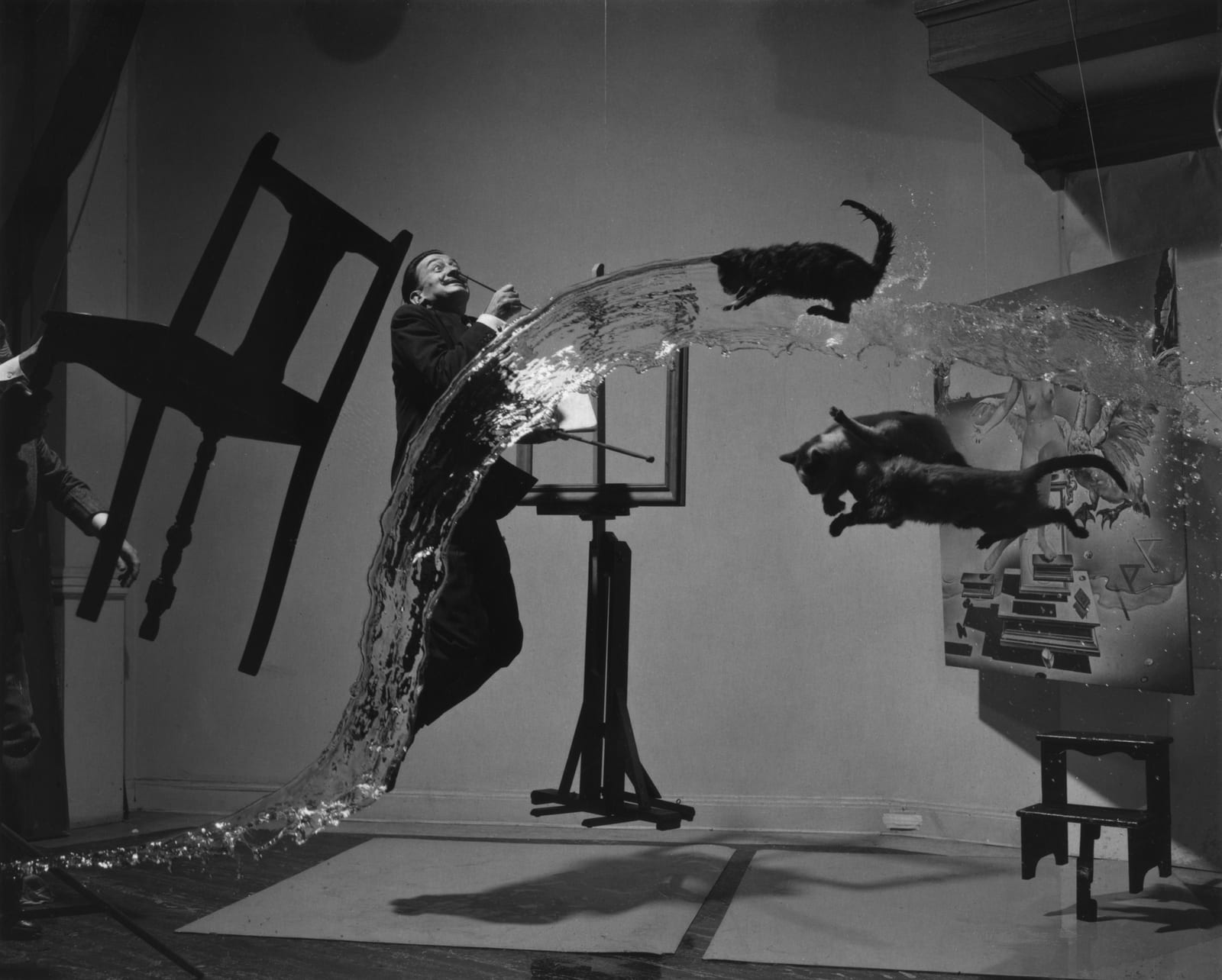 Portrait or photograph of Salvador Dali: In 1941, American photographer Philippe Halsman met the surrealist artist Salvador Dalí in New York City and they began
