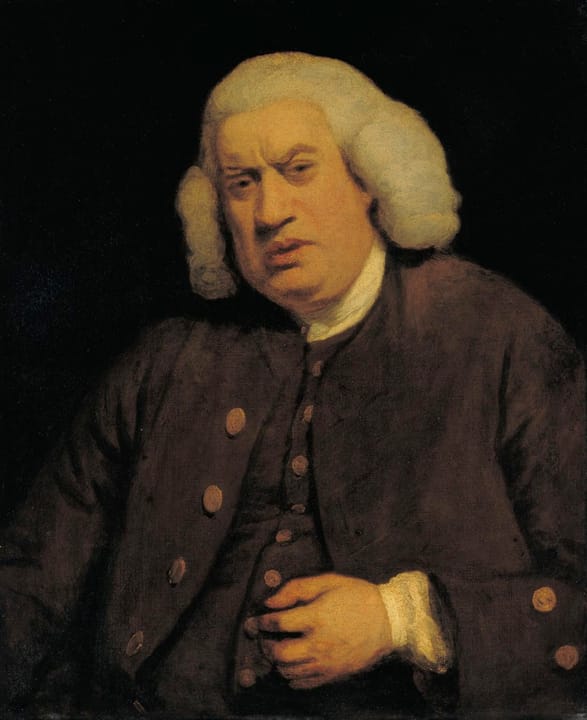 Portrait or photograph of Samuel Johnson: Portrait of Samuel Johnson commissioned for Henry Thrale's Streatham Park gallery