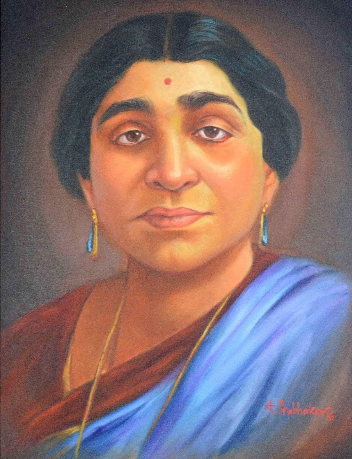 Portrait or photograph of Sarojini Naidu: A Biographical collection of AIR Talks on 153 Luminaries of Telangana - during World Telugu Conference