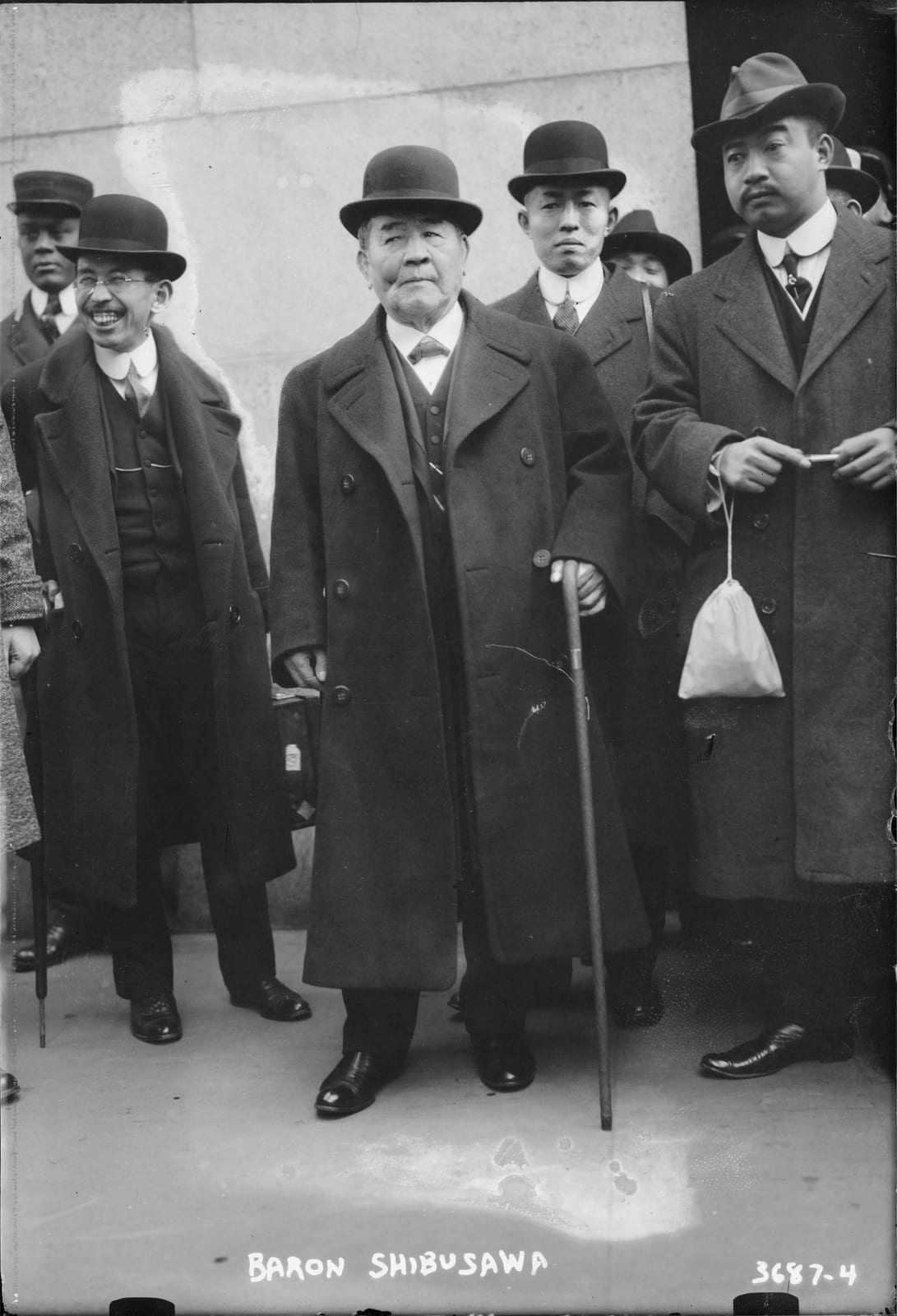 Portrait or photograph of Shibusawa Eiichi: Shibusawa Eiichi, 1st Viscount Shibusawa in New York City in 1915