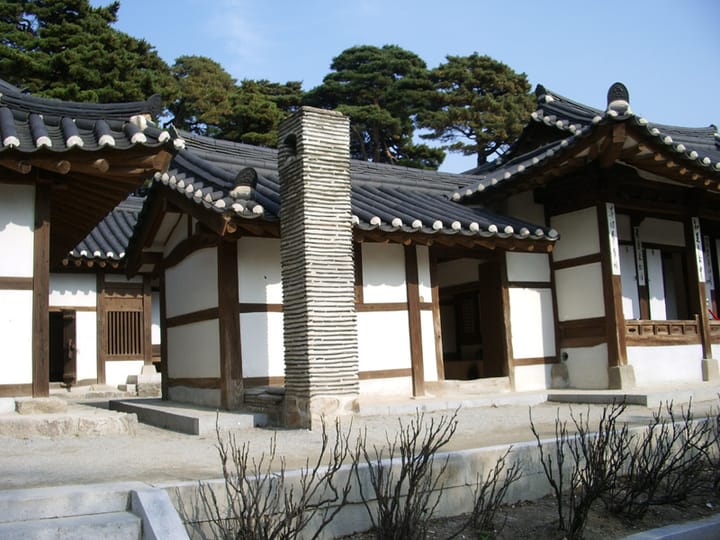 Portrait or photograph of Shin Saimdang: A look at a typical Confucian scholar residence that Ojukheon was. Unlike royal and government buildings that come with