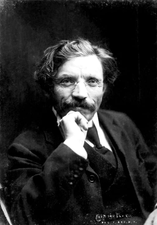 Portrait or photograph of Sholem Aleichem: Portrait of Sholem Aleichem in New York, from Beit Sholem Aleichem