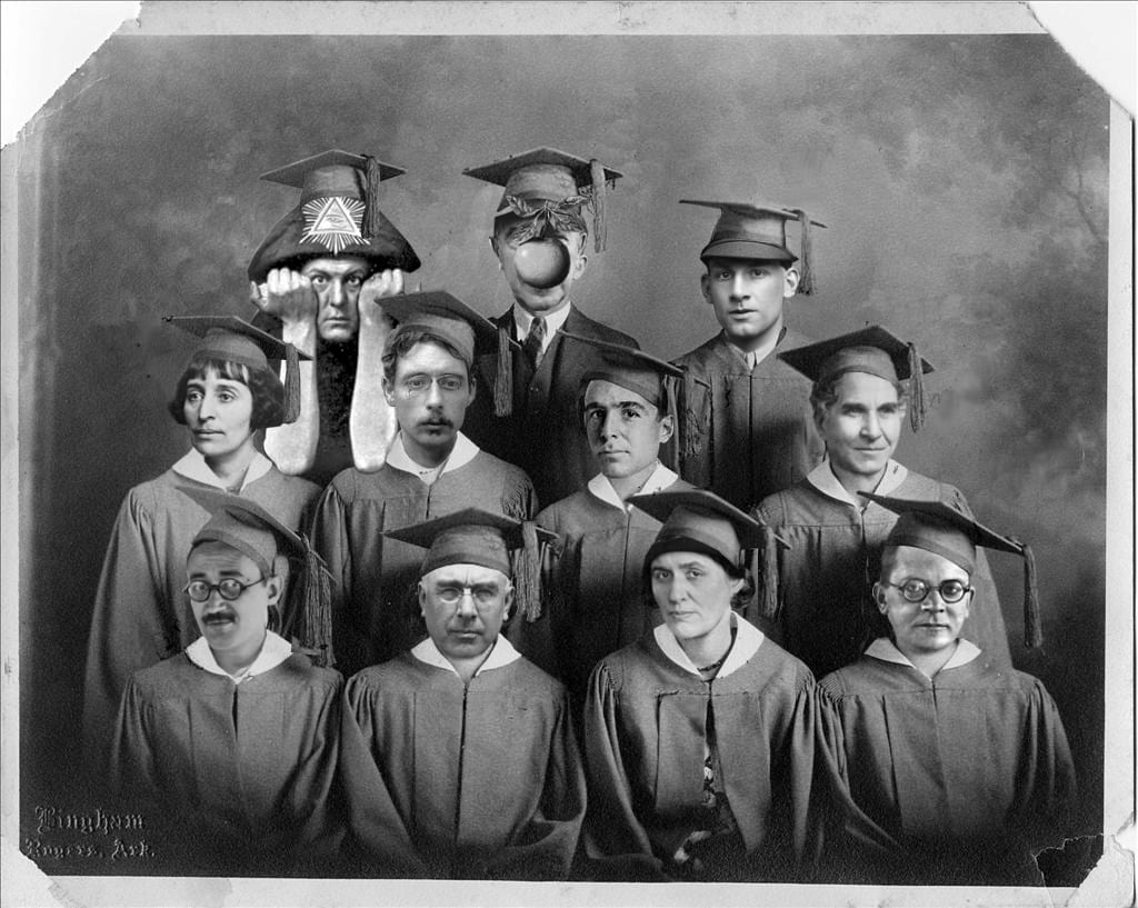 Portrait or photograph of Siegfried Sassoon: Top Row (left to right): Aleister Crowley; René Magritte; Siegfried Sassoon Middle Row (left to right): Alice B. To