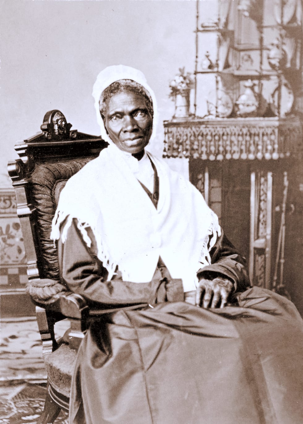 Portrait or photograph of Sojourner Truth: Sojourner Truth, albumen silver print , circa 1870