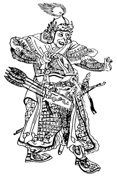 Portrait or photograph of Subutai: Subutai . Medieval Chinese drawing.