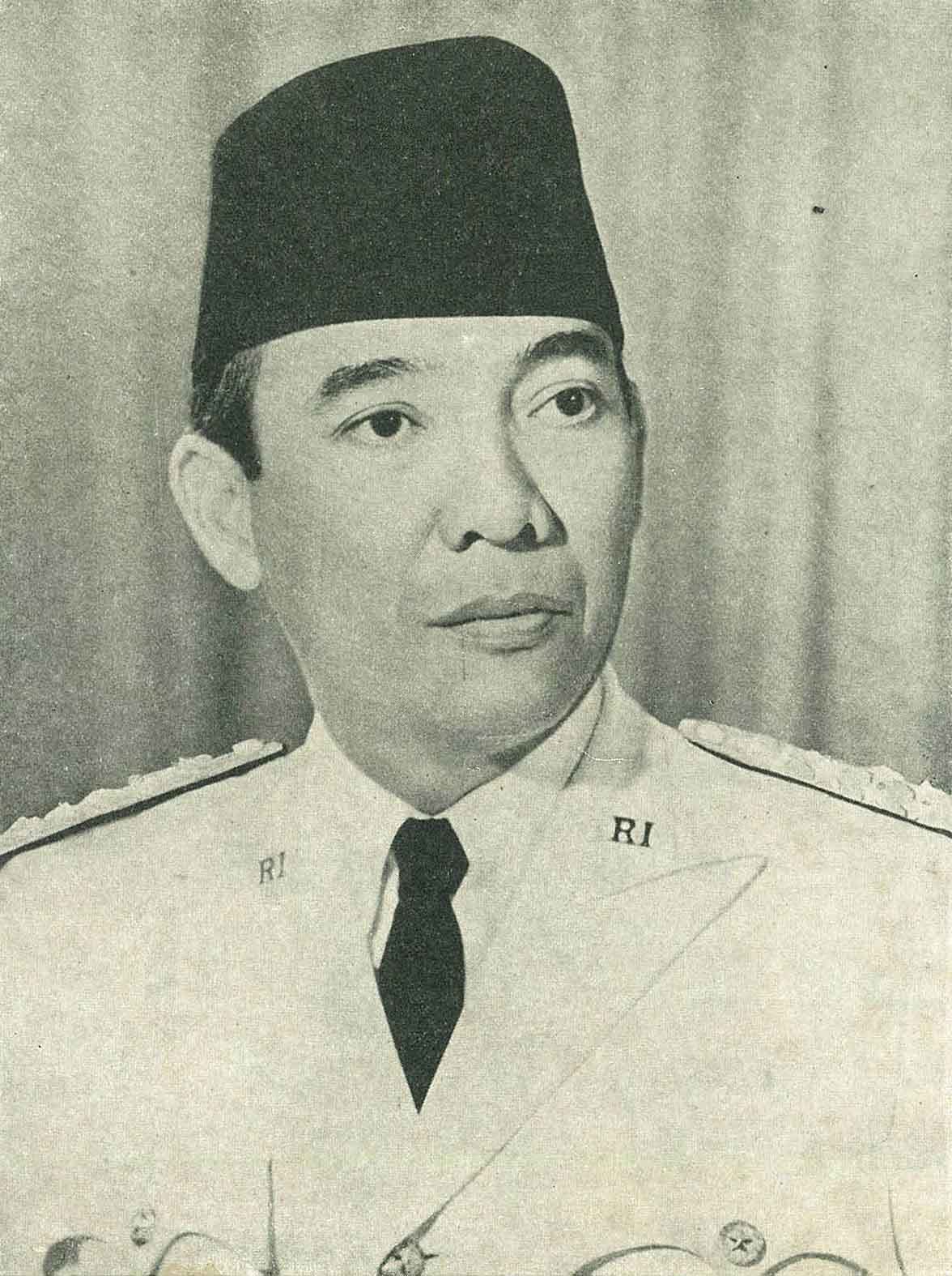 Portrait or photograph of Sukarno: Indonesian President Sukarno