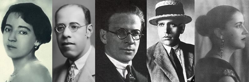 Portrait or photograph of Tarsila do Amaral: A collage created by me using the following images found in the Wikimedia Commons: (Left to right) File:Anita_Malfa