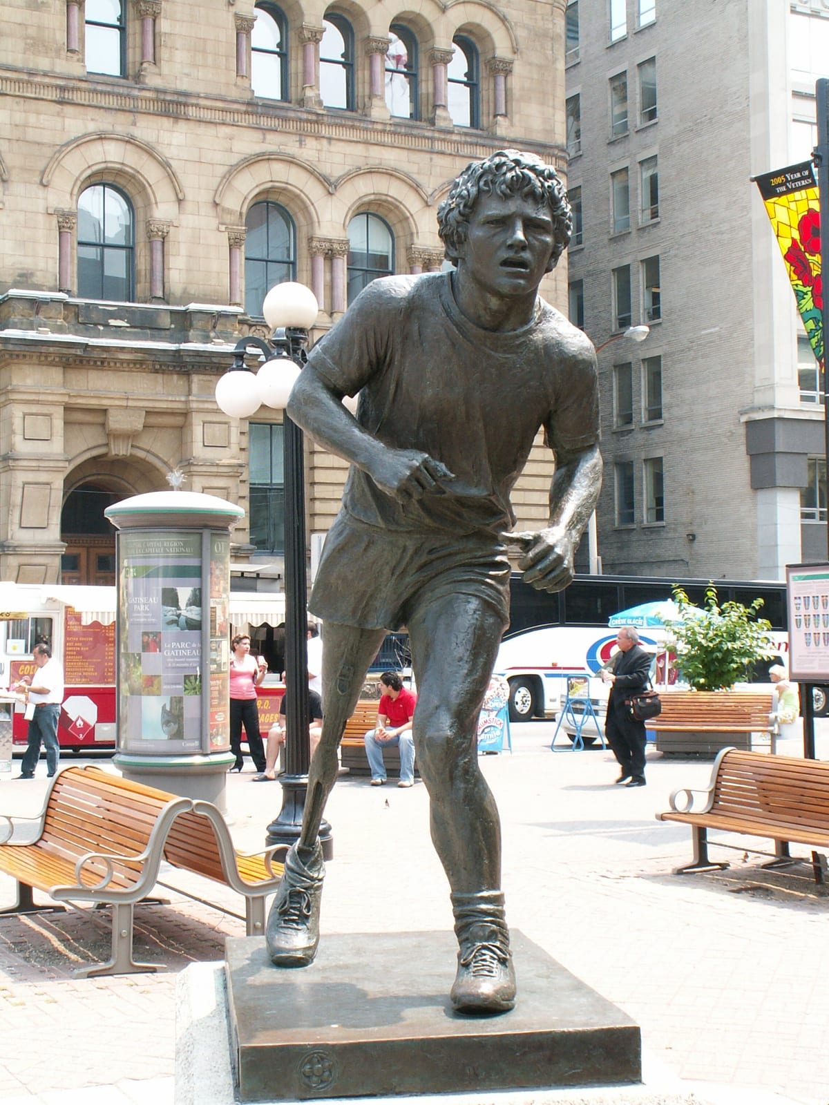 Portrait or photograph of Terry Fox: Statue of Terry Fox in Ottawa, Canada