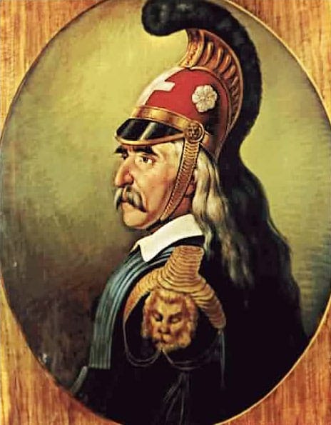 Portrait or photograph of Theodoros Kolokotronis: Theodoros Kolokotronis