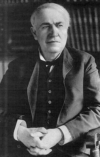 Portrait or photograph of Thomas Edison: Thomas Alva Edison