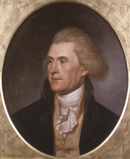 Portrait or photograph of Thomas Jefferson: Thomas Jefferson: Charles Willson Peale's vibrant life portrait shows Jefferson as he looked when serving as secreta