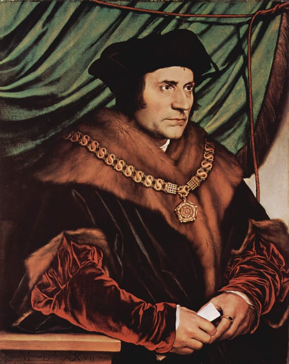Portrait or photograph of Thomas More: Portrait of Thomas More by Hans Holbein d. J. in the Frick Collection