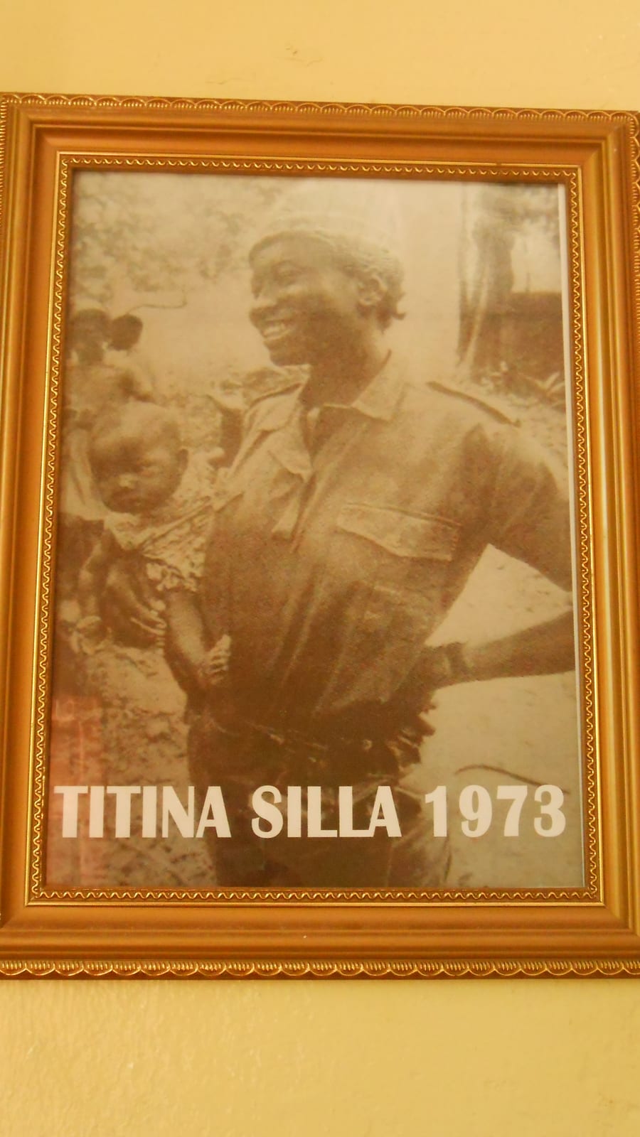 Portrait or photograph of Titina Sila: Photography of the legendary guerilla fighter Titina Silá in the Museu Militar da Luta de Libertação Nacional in Bissau.