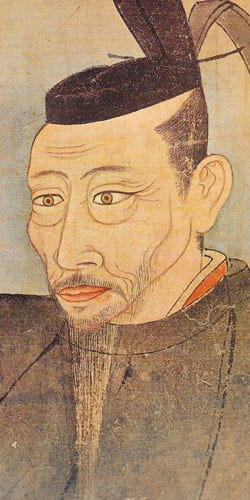 Portrait or photograph of Toyotomi Hideyoshi: A close-up portrait of Toyotomi Hideyoshi.