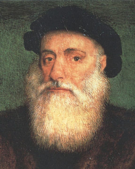 Portrait or photograph of Vasco da Gama: German: Dom Vasco da Gama, Graf von Vidigueira (* um 1469 in Sines; † 24. Dezember 1524 in Cochin, Indien), portugiesis