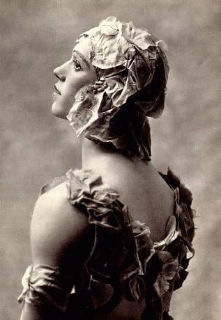 Portrait or photograph of Vaslav Nijinsky: Portrait by August Bert of Vaslav Nijinsky as the spectre in the 1911 Ballets Russes Production Le Spectre de la Rose