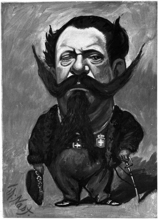 Portrait or photograph of Victor Emmanuel II: Brooklyn Museum - Caricature of King Victor Emmanuel II - Thomas Nast - overall