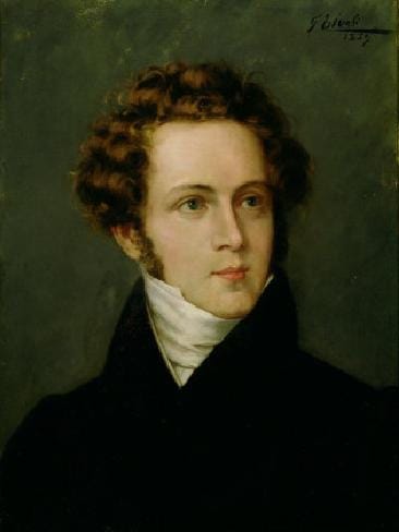 Portrait or photograph of Vincenzo Bellini: Ritratto di Vincenzo Bellini (1801-1835)