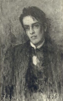 Portrait or photograph of W. B. Yeats: Portrait of W.B. Yeats by his father John Butler Yeats. Frontispiece to W.B. Yeats Celtic Twilight, first published 1896,