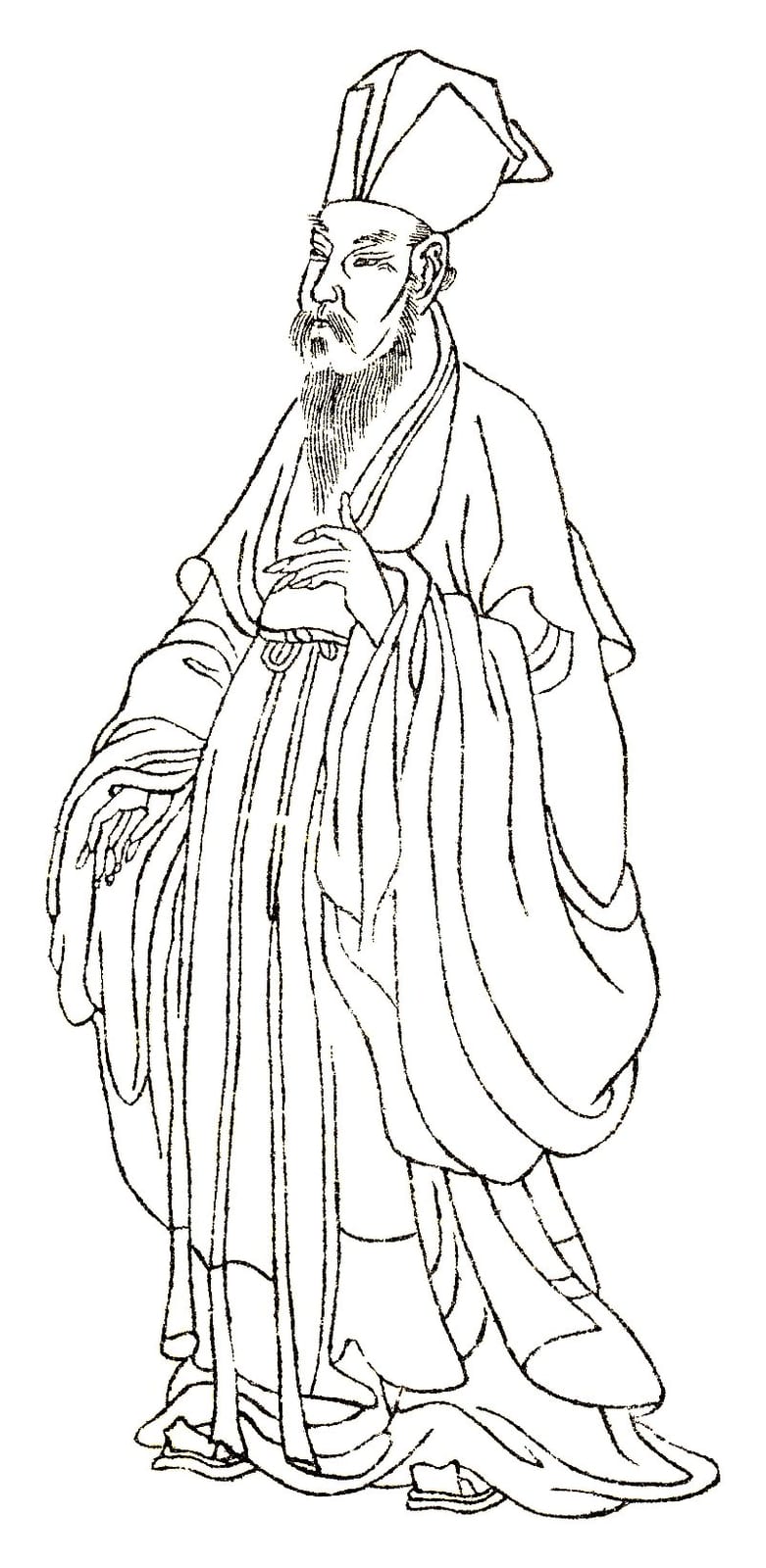 Portrait or photograph of Wang Anshi: Wang Anshi(王安石)was a politician and literary man in China.