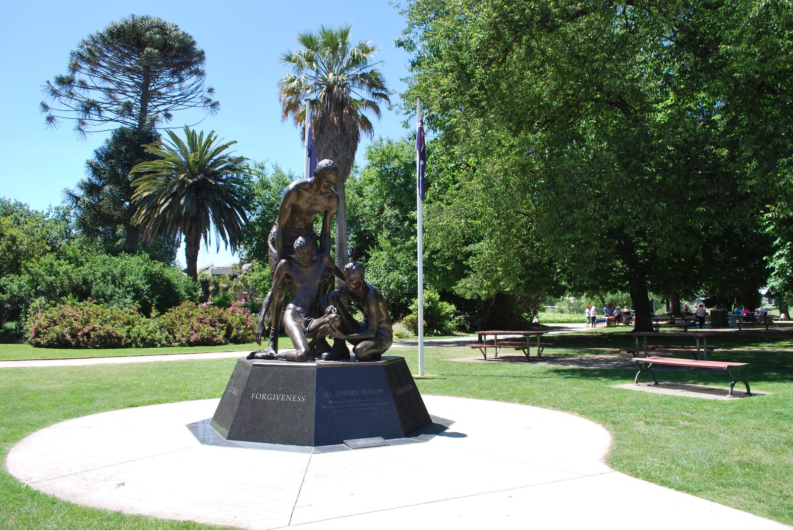 Portrait or photograph of Weary Dunlop: The Weary Dunlop Memorial at Benalla , Victoria