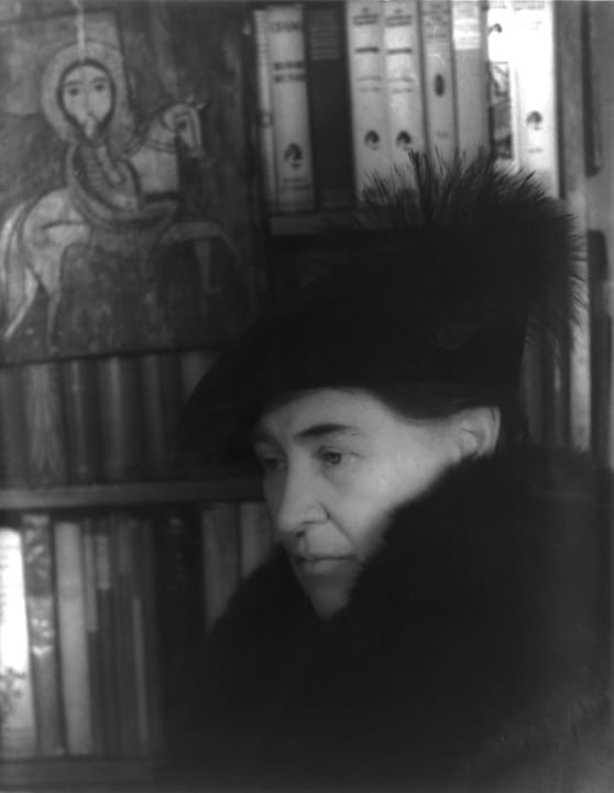 Portrait or photograph of Willa Cather: USA writer Willa Cather , photographed by Carl Van Vechten 1936 Jan. 22.