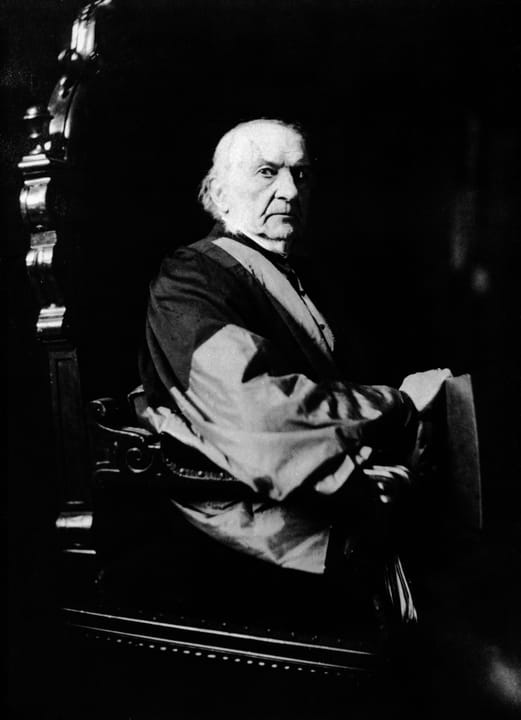 Portrait or photograph of William Ewart Gladstone: William Ewart Gladstone (1809-1898). Albumen print 19.7 x 14.2 cm.