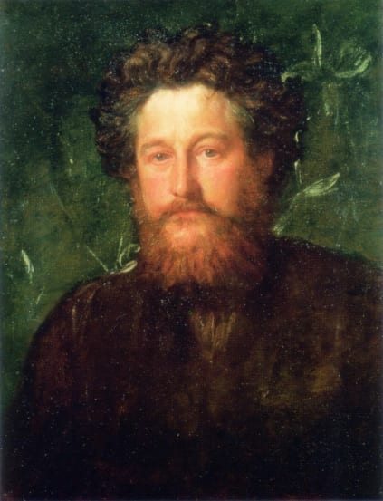Portrait or photograph of William Morris: Portrait of William Morris by George Frederic Watts, oil on canvas, original 25 1/2 in. x 20 1/2 in. (648 mm x 521 mm)