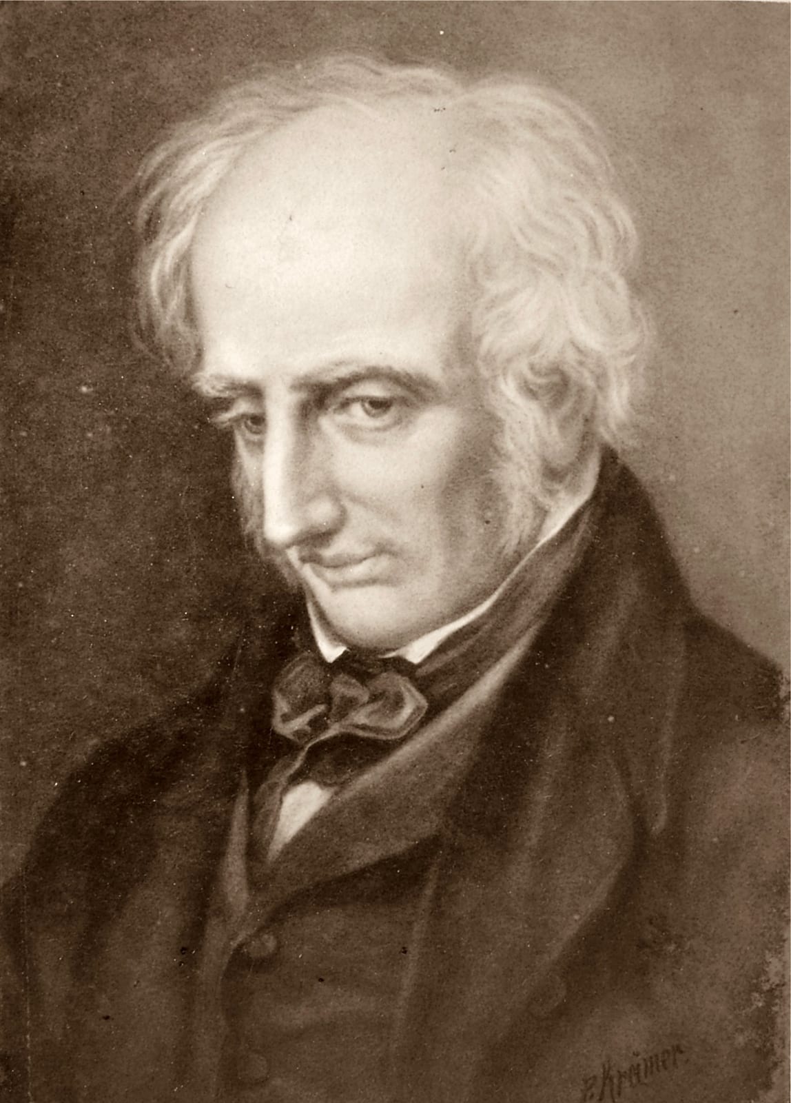 Portrait or photograph of William Wordsworth: William Wordsworth 1770-1850 englischer Poet.