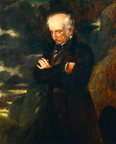 Portrait or photograph of William Wordsworth: William Wordsworth by Benjamin Robert Haydon oil on canvas, 1842 49 in. x 39 in. (1245 mm x 991 mm) Bequeathed by