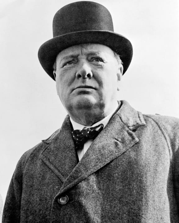 Portrait or photograph of Winston Churchill: Sir Winston Churchill.