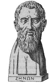 Portrait or photograph of Zeno of Citium: Engraving depicting the marble bust of Zeno of Citium . Farnese Collection, National Archaeological Museum of Naples (