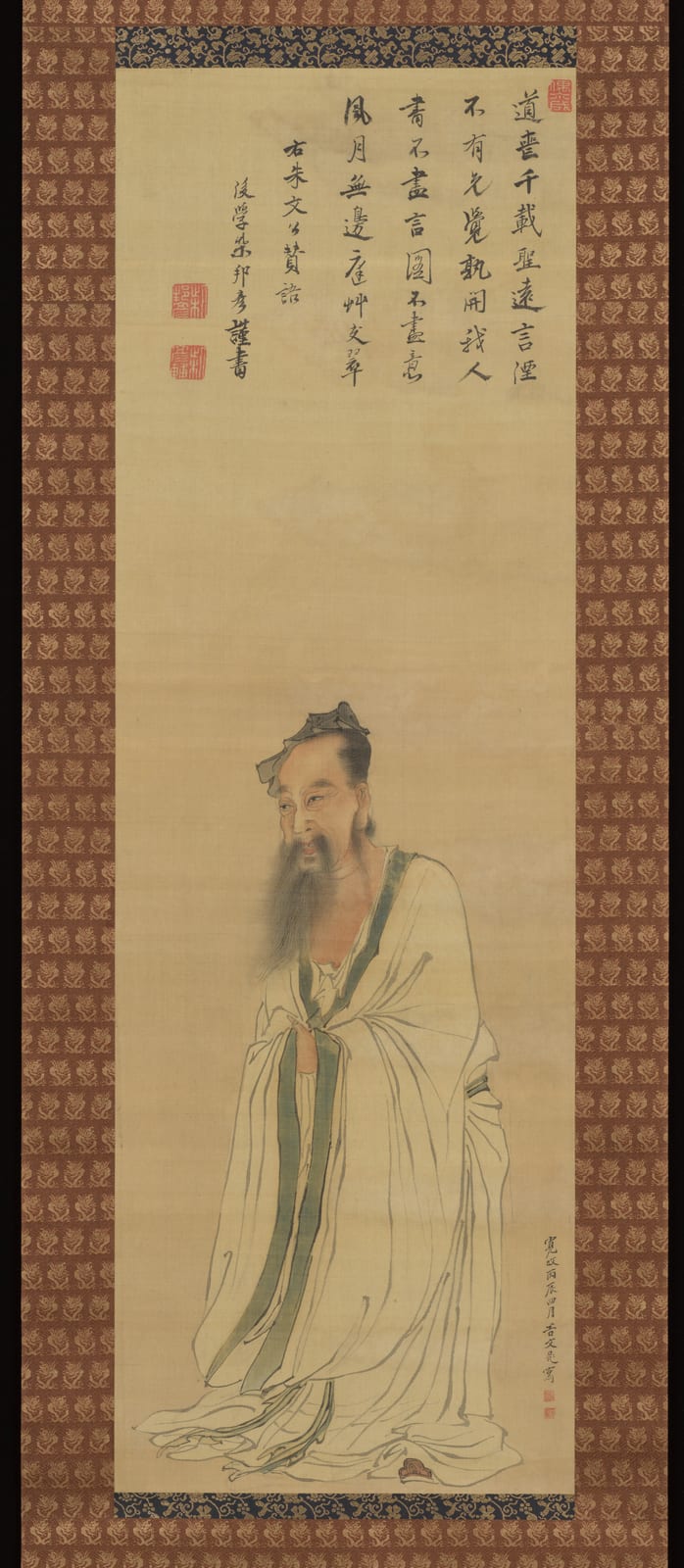 Portrait or photograph of Zhu Xi: Tani Bunchō 谷文晁 - Portrait of Zhu Xi 朱熹像 (Shuki zō) - 2023.583.27 - Metropolitan Museum of Art
