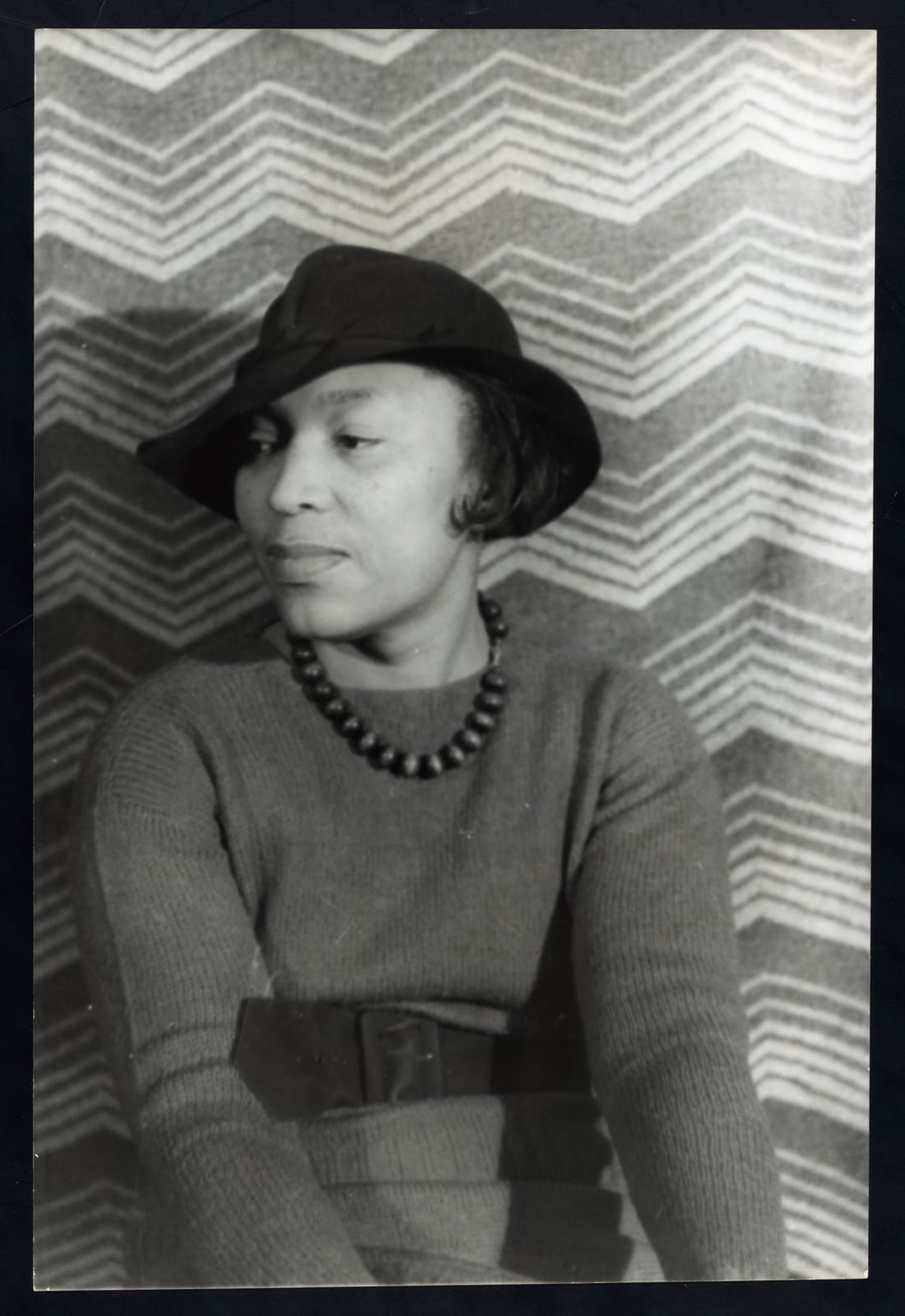 Portrait or photograph of Zora Neale Hurston: Title: Portrait of Zora Neale Hurston Abstract/medium: 1 photographic print : gelatin silver.