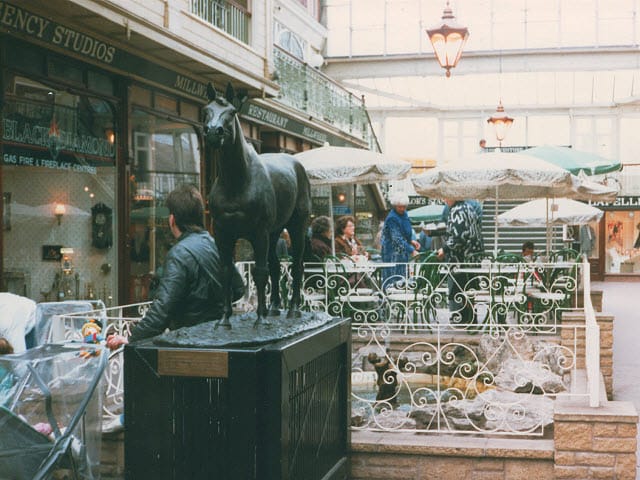 Photograph or image of Red Rum: Red Rum statue, Southport The statue of Southport's most famous four-legged son is in the Wayfarers Arcade. The horse became fam