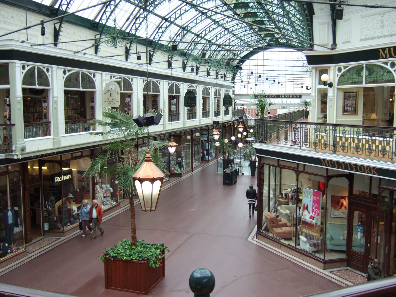Photograph or image of Red Rum: The interior of Wayfarers Shopping Arcade, on Lord Street in Southport, Merseyside, England. It houses a small statue of the fam