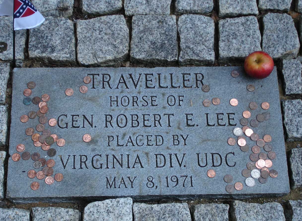 Photograph or image of Traveller: Traveller 's Grave at Washington and Lee University
